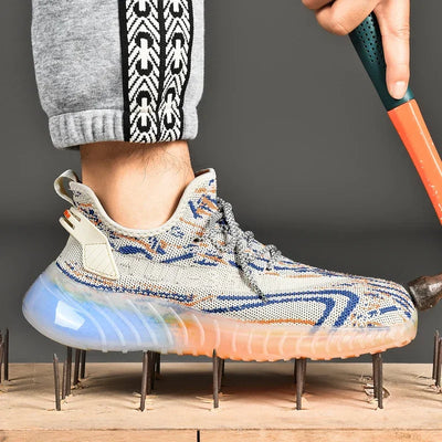 Men Safety Shoes man Lightweight Comfor work shoe womensecurity steel toe Sneakers Breathable Non-Slip summer Hiking work boots