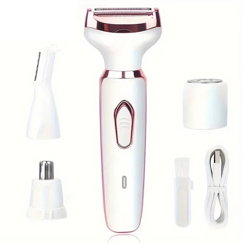 2025 4 In 1 Electric Lady Shaver Body Hair Removal Epilator Painless Cordless Trimmer Razor Gifts For Women 2025 - Elanique