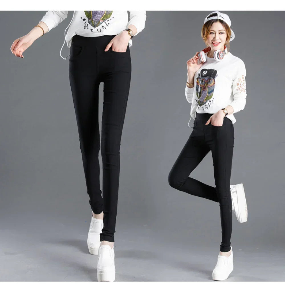 Womens Elastic High Waist Pockets Legging for Women