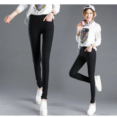 Womens Elastic High Waist Pockets Legging for Women