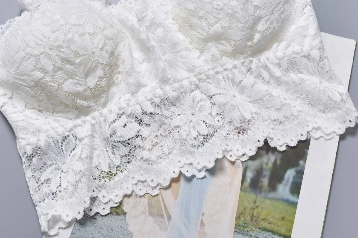 Women's Lace Bra Wireless Push