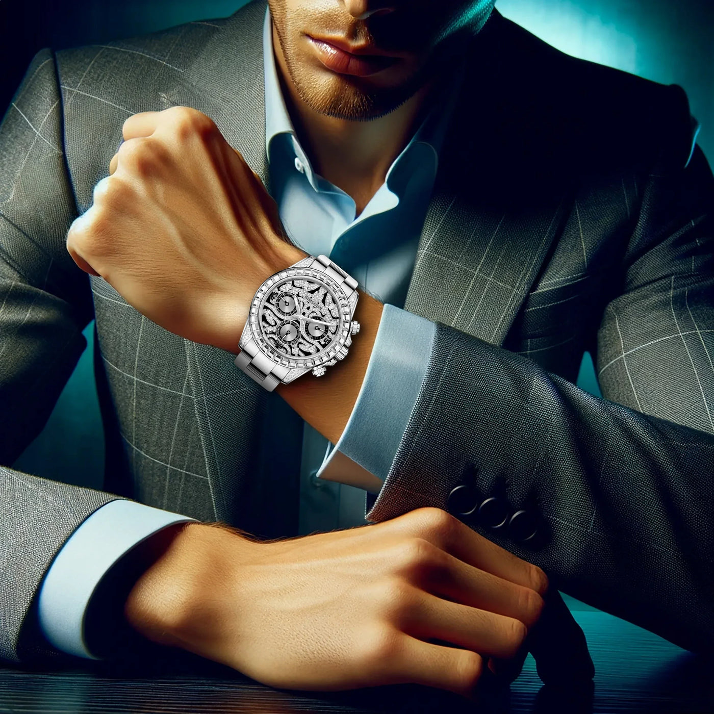 Men's trendy high-end fully automatic men's watch with high aesthetic value, business luminous quartz watch