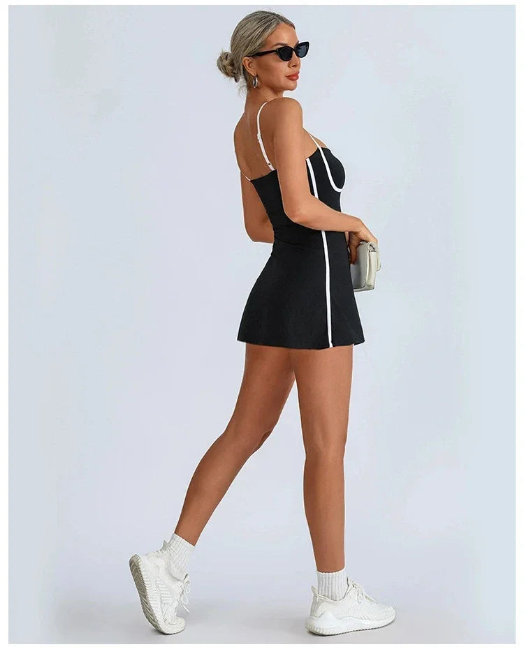 Golf Tennis Dress with Pad Sports Set for Women Workout Activewear