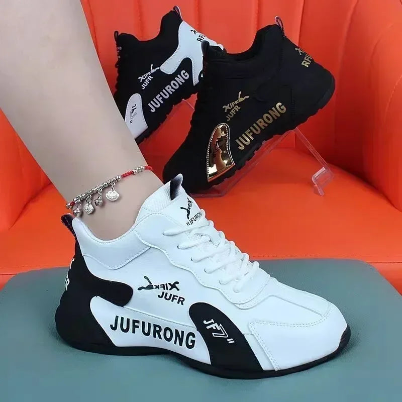 Women Sneakers Spring and Autumn New Breathable Lace Up Platform Sneakers Women Walking Designer Loafers Shoes Zapatos De Mujer