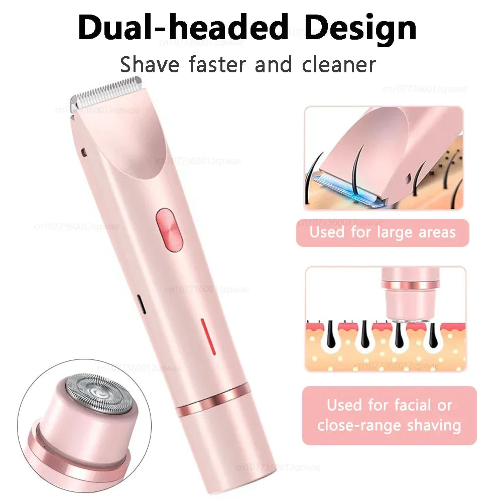 Electric Razor for Women Painless Women Mustache Electric Shaver for Leg Bikini Body Hair Trimmer Facial Epilator Hair Remover