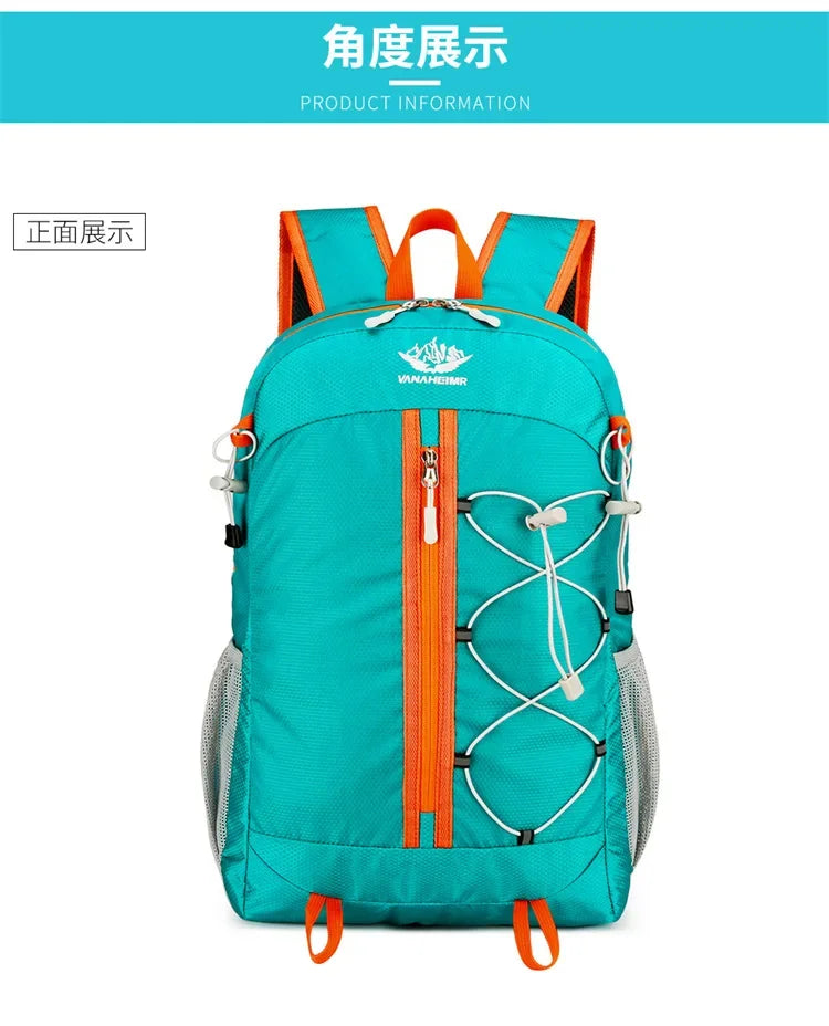 Outdoor Backpack Oxford Buden Mountain Riding Backpack Ultra Light Multifunctional Casual Foldable Backpack Large Capacity