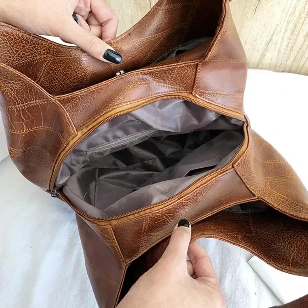 Women’s handbags vintage luxury leather shoulder bag designers large modern fashion brand female