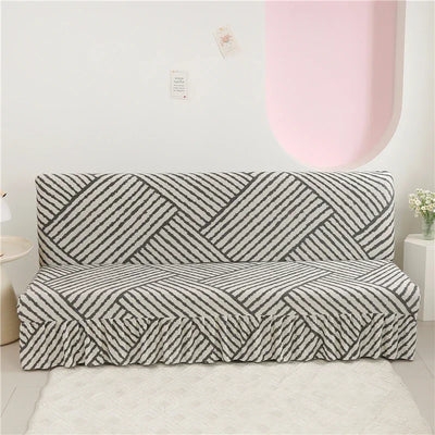Print Armless Sofa Bed Cover Without Armrest Elastic Folding Furniture home Decoration Bench Cover