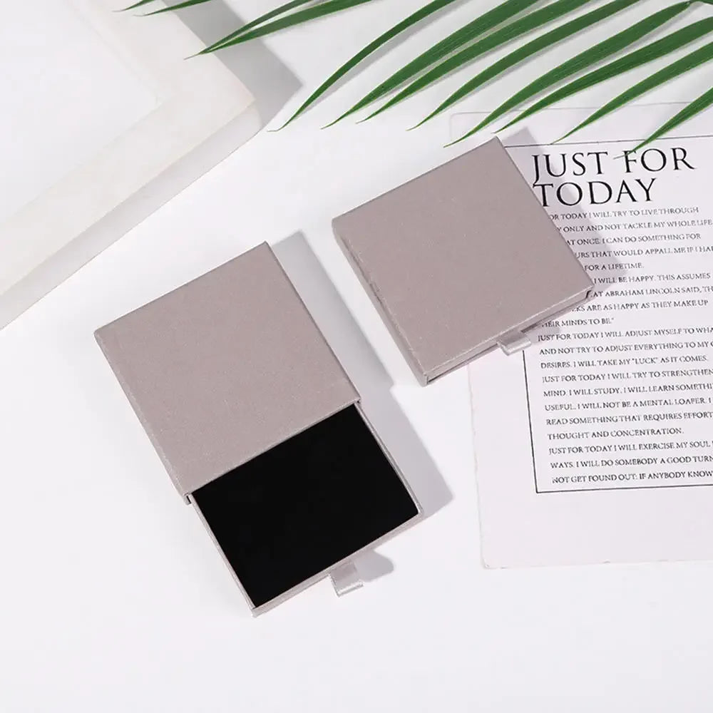 Thick Kraft Paper Drawer Jewelry Set Packaging Box Ring Necklace Bracelets Earring Gift Case Container With Sponge Inside