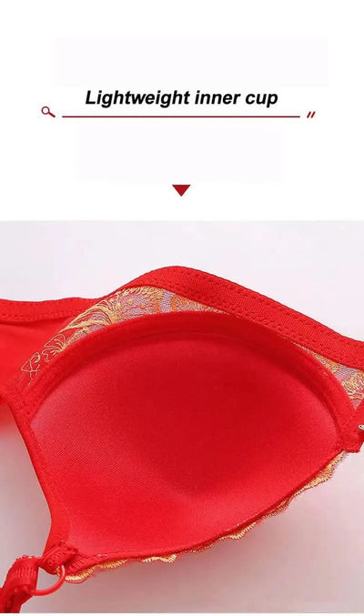 Lace Embroidery Bra Women Front Closure