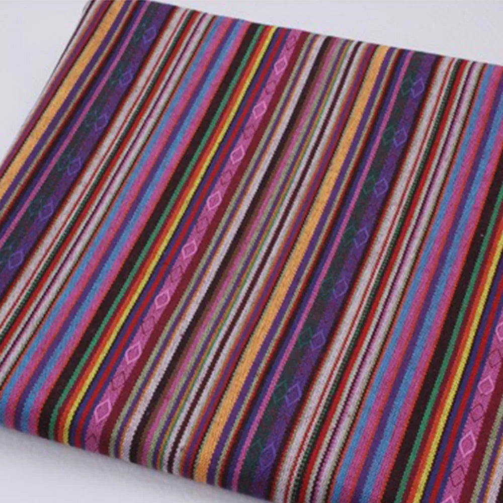 Ethnic Style Cotton Linen Fabric Textile Patchwork Sofa Cover Pillow Hotel Bar Tablecloth Curtain Decor Sewing Crafts Materials