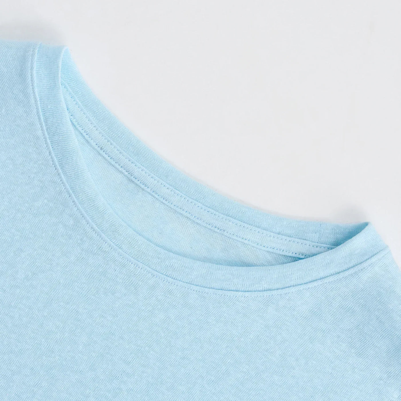 Women's Linen Round Neck Transparent Tops