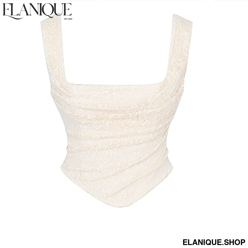 Suninheart Lace-Up Corset Crop Top – Boned, Padded & Lined