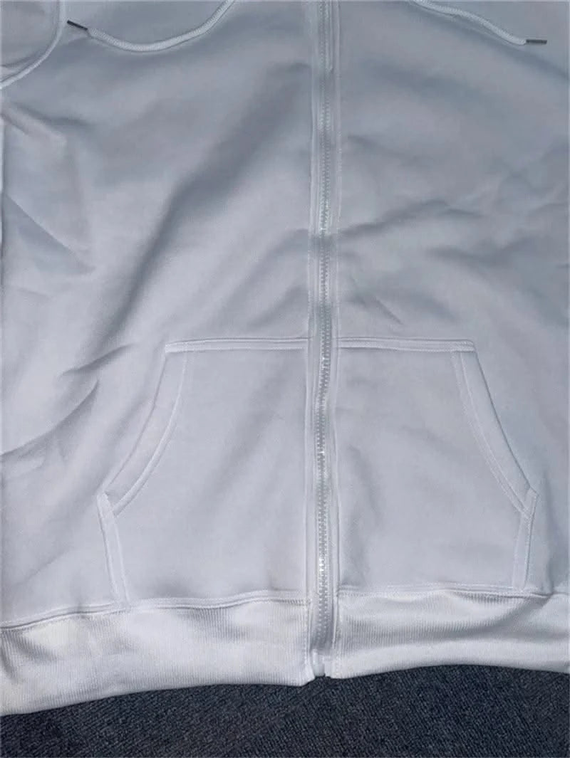 Zipper Hoodies Women/Men Fashion Long Sleeve Hooded Fleece Sweatshirt