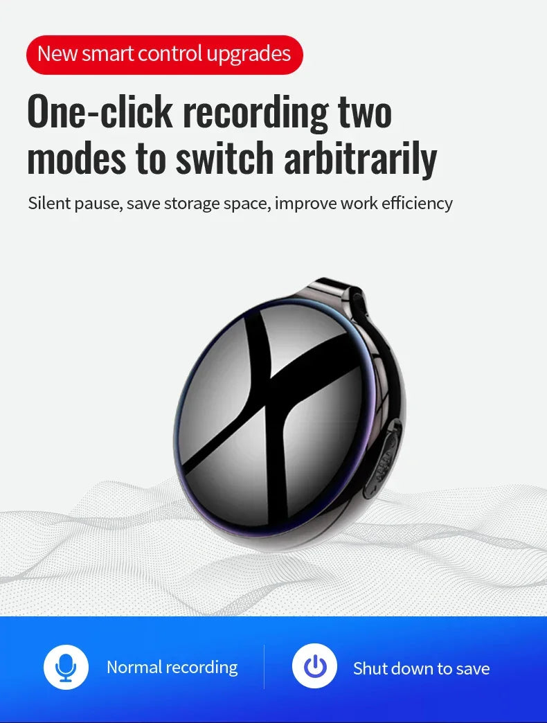 Voice Recorder Activated Recording Micro Dictaphone Digital Audio Smart Recorder MP3 Player Noise Reduction