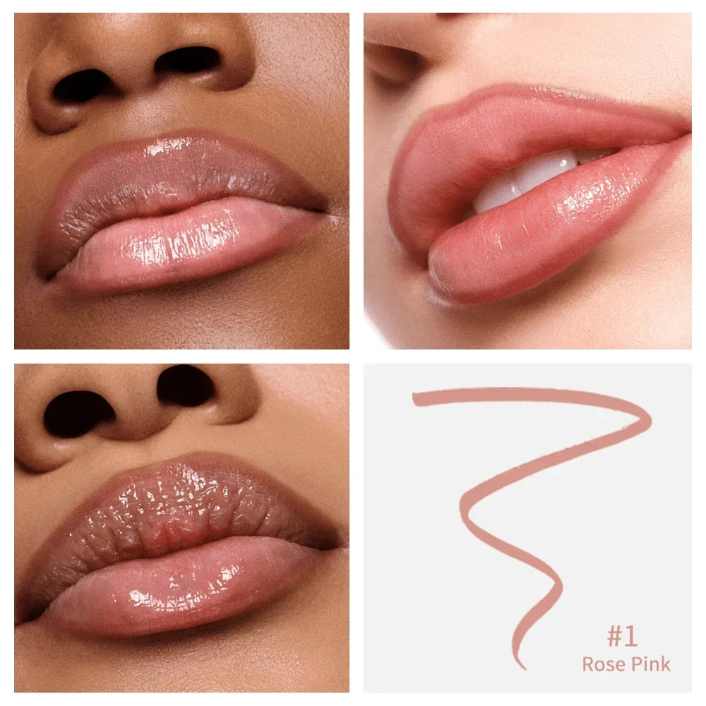 Lip Liner Peel Off Tattoo Lipgloss 4Colors Waterproof Long Lasting Matte Lip Tint Brown Contour Tear-off Lips Stain Cosmetic
