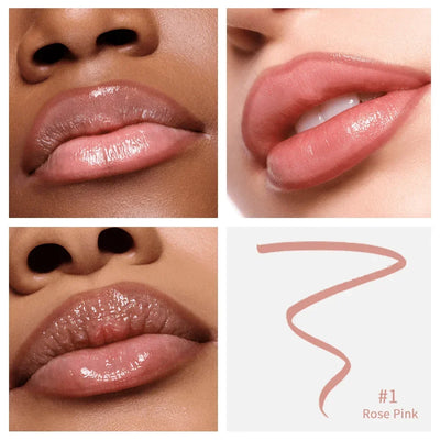 Lip Liner Peel Off Tattoo Lipgloss 4Colors Waterproof Long Lasting Matte Lip Tint Brown Contour Tear-off Lips Stain Cosmetic