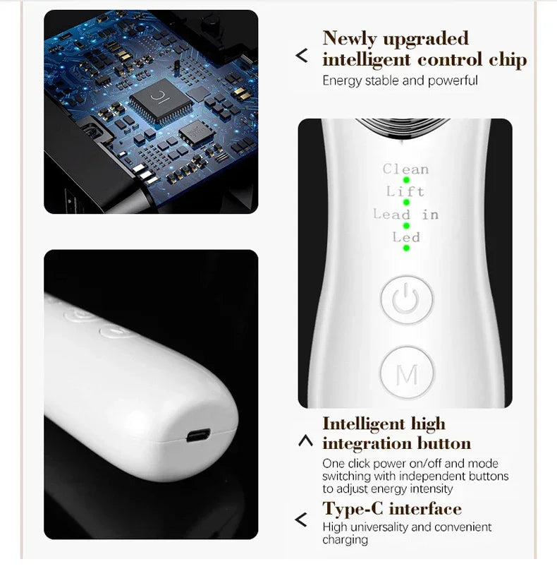 Neck EMS Photon Therapy Beauty Facial Lift Machine Facial Massager Firming Double Chin Anti Wrinkle Neck Lifting Beauty Device