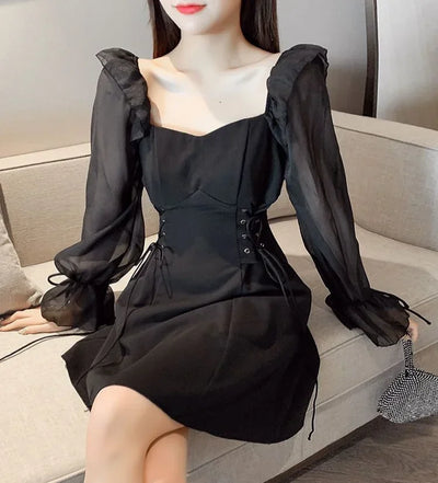 Dresses for Women Sensual Sexy A Line Spring Autumn Woman Long Sleeve Dress On Sales Designer Korean Fashion G Y2k Hot Promotion