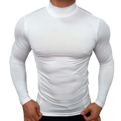 Gym T Shirt Men's Long Sleeve Compression Shirt Quick Dry Training Top Male Muscle Workout Running Clothing