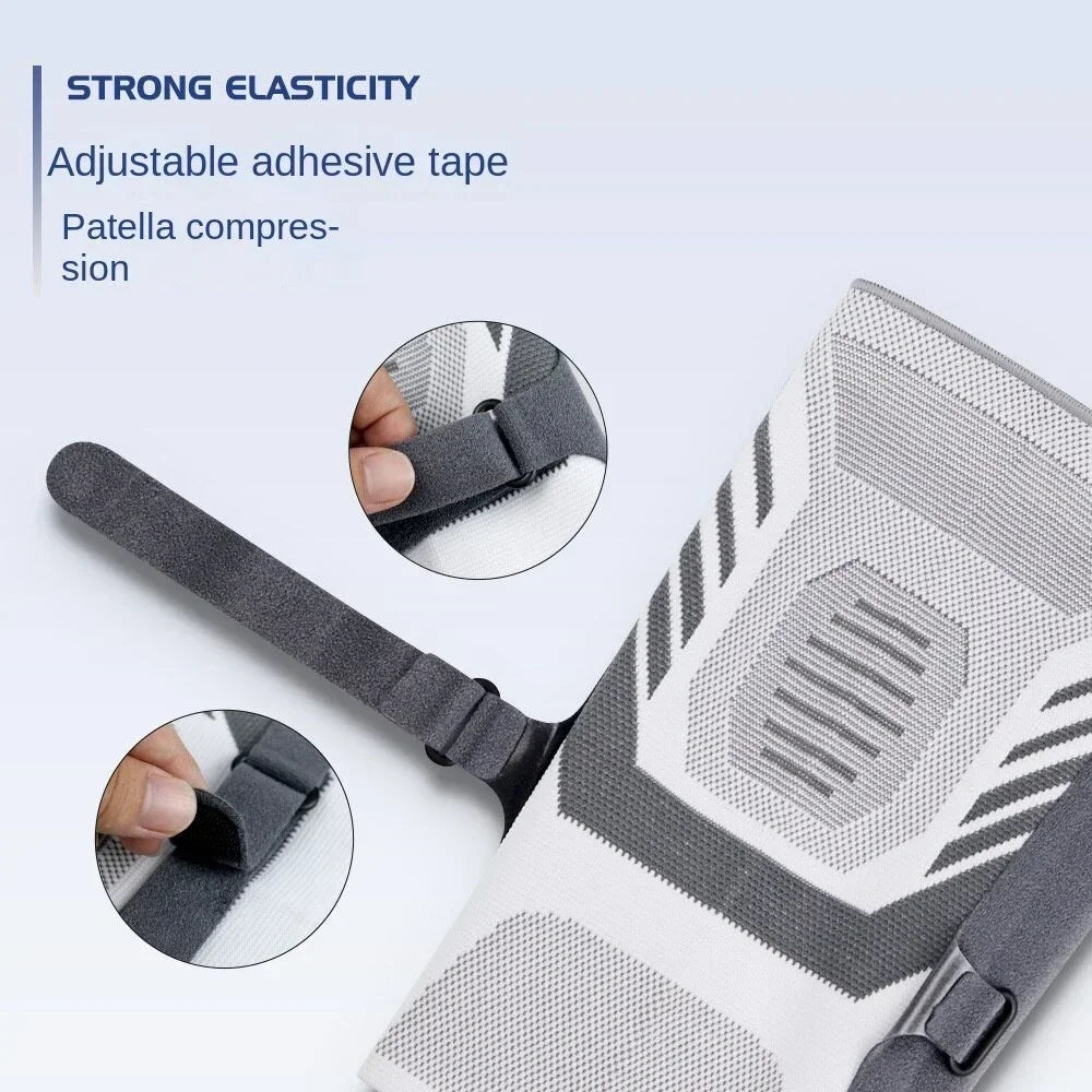 Knee Compression Sleeve for Knee Pain. Knee Support Brace with Side Stabilizers & Patella Tendon Strap for Working Out,Arthritis