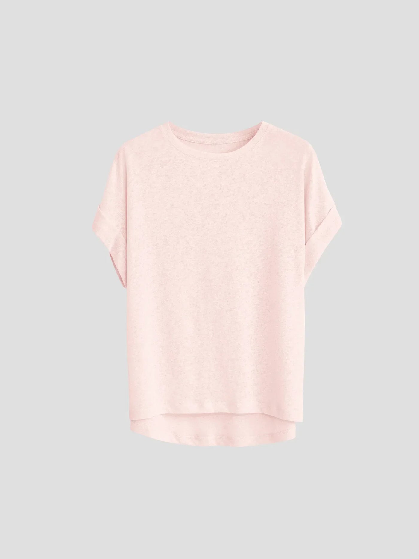 Women Linen Tops Crew Neck