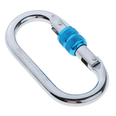 Climbing Carabiner, 25 Kn O-Shaped Strength Steel Screw Locking Carabiners for Hammock Climbing Hiking Yoga