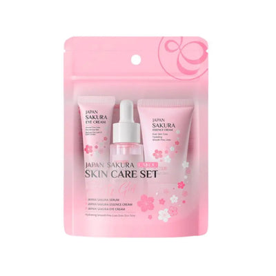 3/4Pcs/Set Sakura Skin Care With Cleanser Toner Eye Cream Facial Cream Sunscreen Beauty Products For Women Travel Skin Care Kit