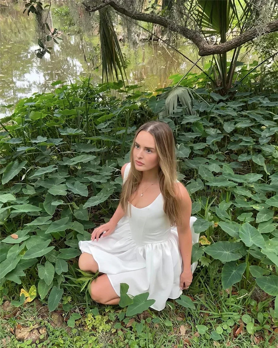 Summer clothes women 2024 short dresses women evening party dresses white bodycon mini dress birthday dresses luxury fish bone