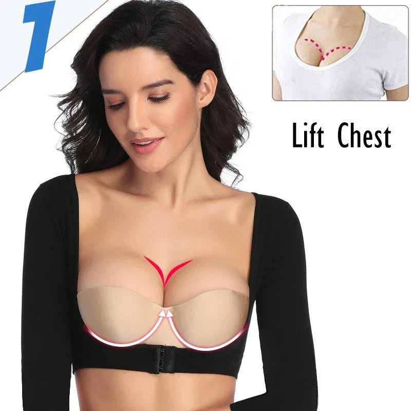 Upper Arm Shaper Post Surgical Slimmer Compression Sleeves Posture Corrector Tops