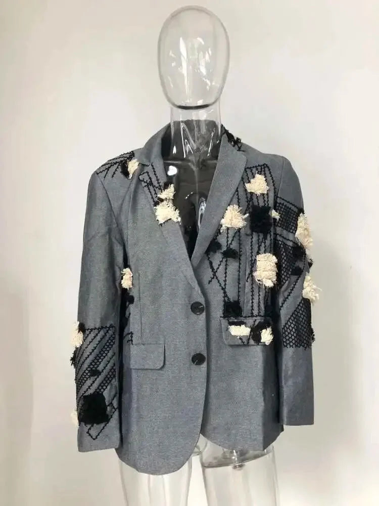 PFHQ Autumn Texture Design Niche Men's Blazers Streetwear Outdoor Patchwork Sports Baggy High Quality Delicacy Suit Coat 21Z1391