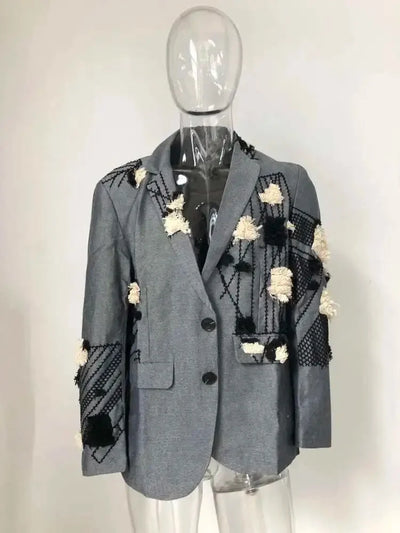 PFHQ Autumn Texture Design Niche Men's Blazers Streetwear Outdoor Patchwork Sports Baggy High Quality Delicacy Suit Coat 21Z1391