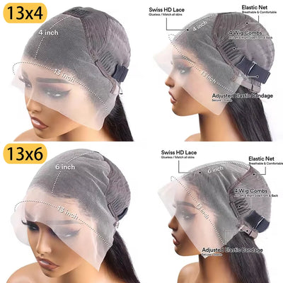 Highlight Curly Human Hair Wigs 13X6 Lace Frontal Wig Human Hair Brazilian Hair Pre Plucked Wig 200 Density For Women