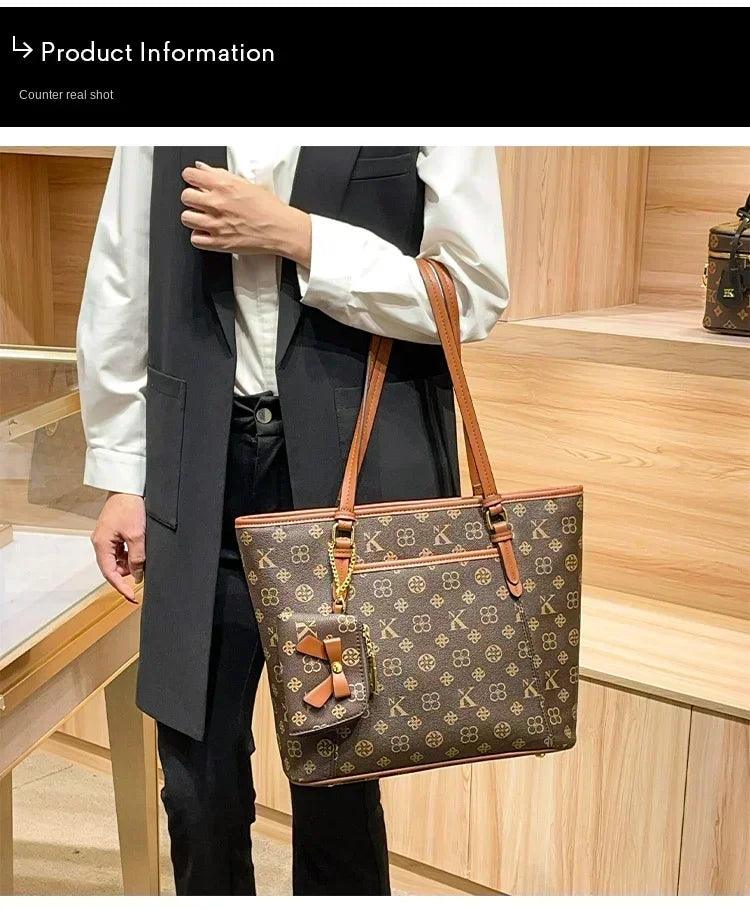 Brand handbag for women 2025 new spring/summer high-end texture retro designer single shoulder crossbody bag with large