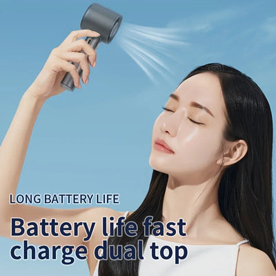 Portable Hand Fan USB Rechargeable 120 Wind Speeds Mini Bladeless Handheld Fan Personal Highspeed Fans Electric Eyelash Fans New