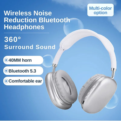 1pc 5.3 Wireless Bluetooth Headphones Head-mounted Noise Cancelling Mic Over Ear Good-looking Sport Gaming Headset for Any Phone