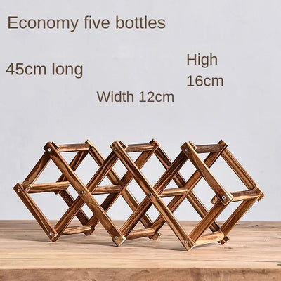Stackable Wine Storage Shelves 3, 5, 6, 10 Bottles Wooden Wine Shelves Home Bar Utensils Wine Cabinets Bar Tools