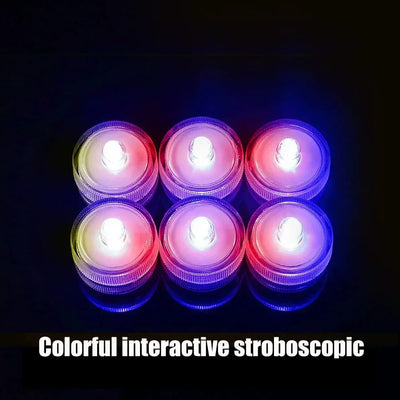 1 Pack Submersible LED Lights Waterproof Small Tealight Flameless Submersible Lights for Decor Vase Pool Pond Halloween Lantern