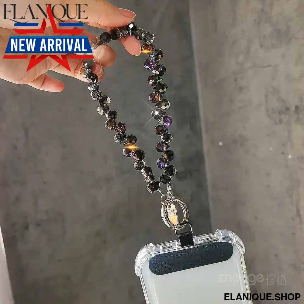Crystal Phone Bracelet Crossbody Case – Wrist Bag, Keychain & Shoulder Strap