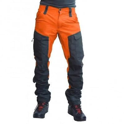 Waterproof Cargo Pants Men Summer Long Work Trousers Male Outdoor Color Block Multi Pockets Sports Camping Fishing Pant