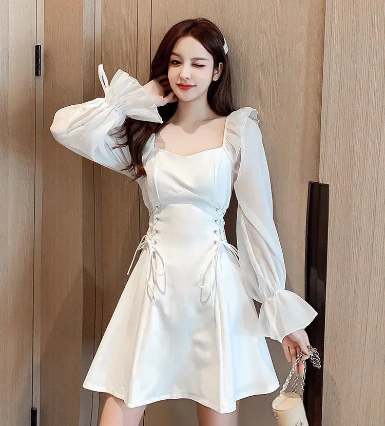 Dresses for Women Sensual Sexy A Line Spring Autumn Woman Long Sleeve Dress On Sales Designer Korean Fashion G Y2k Hot Promotion