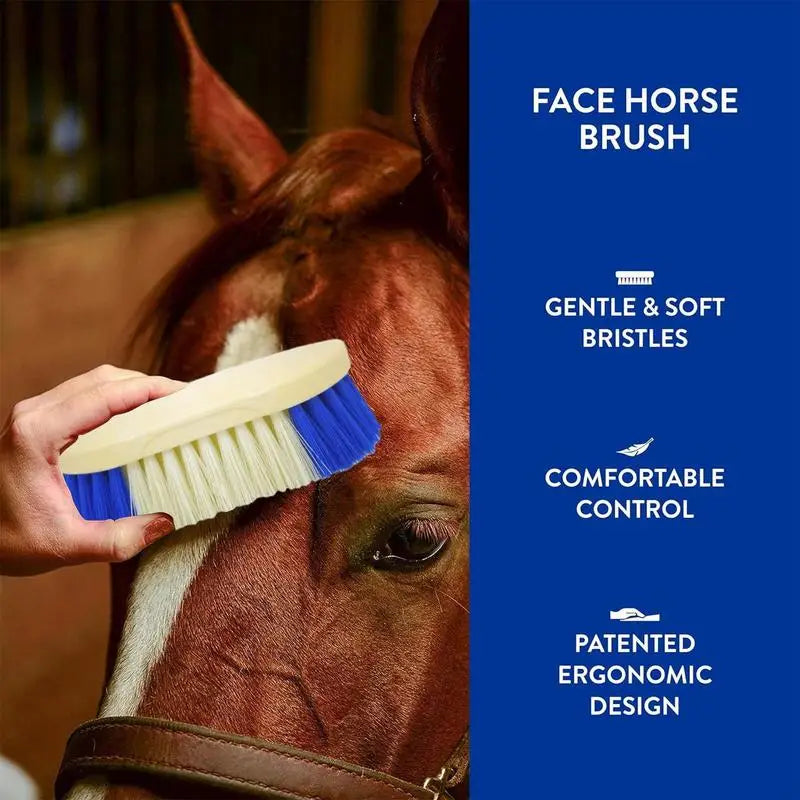 Horse Hair Brush Horse Grooming Brush Scrubber Ergonomic Pet Cleaning Tool With Hard Bristles For Bovine Livestock