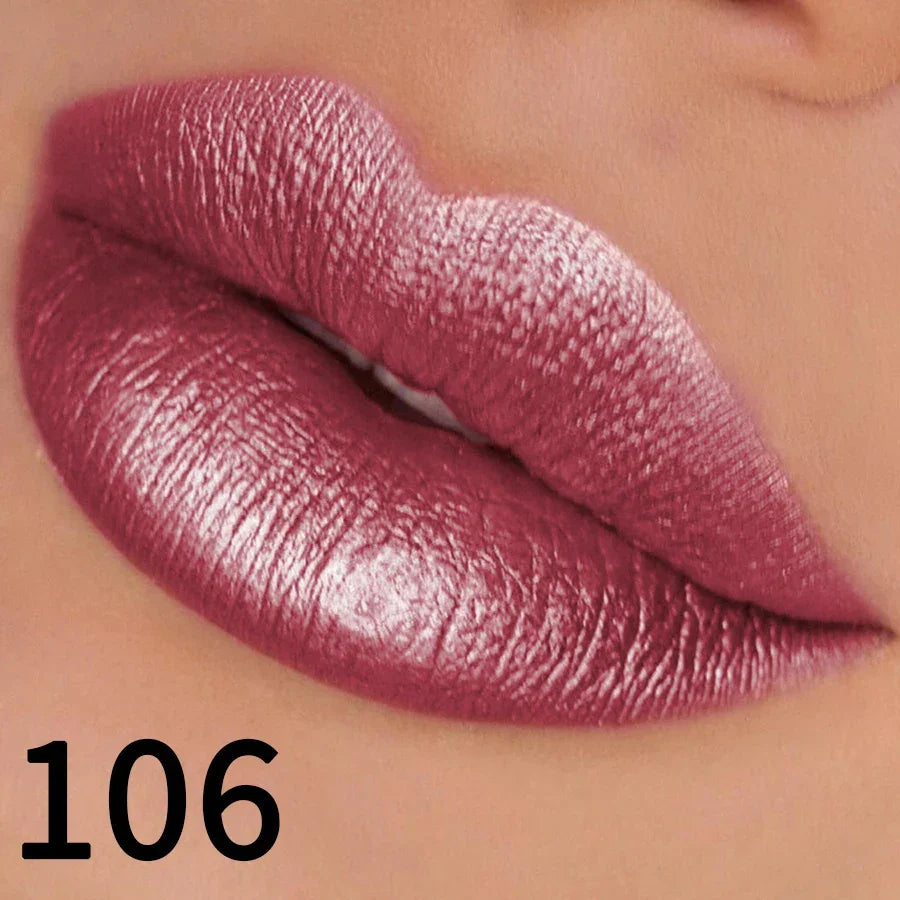19 colors glitter lipstick hydrating red pink sparkling shine lip color highly pigmented lip tints metallic finish lip makeup