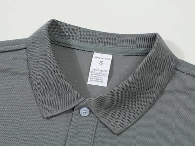 Men's Short Sleeve Polo Shirt Summe Button Classic Fit Casual T-Shirts Oversize Pullover Shirts Man Solid Color Lightweight Tops