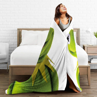 Kermit Muppet Muppets Blankets Fleece Textile Decor   Multifunction Super Warm Throw Blankets for Bed Office Bedspreads