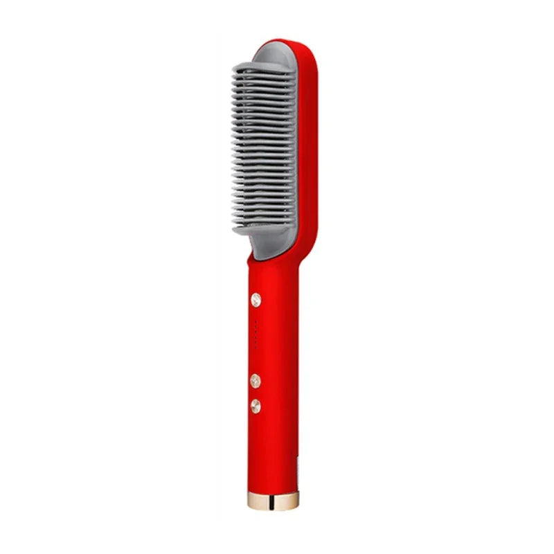Multifunctional Ionic Hair Straightener Curler Brush Fast Heating Curler Straightener Comb Styler Electric Fast Heating Comb