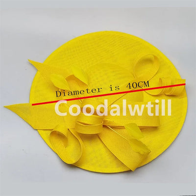 Royal Ascot Big Fascinators Hat Women Party Tea Fancy Millinery Cap Elegant Ladies Wedding Event Headpiece Headband Party Hats