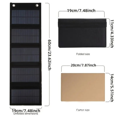 Fast Solar Power Generation Solar Panels Portable Fold Solar Charging Panel Lasting 5V Solar Photovoltaic Panels on Foot