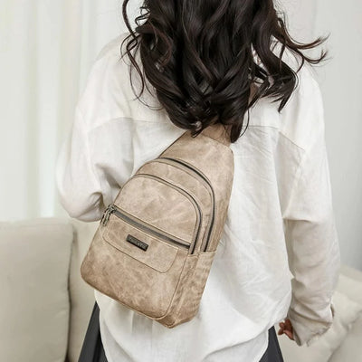 Women Men PU Leather Shoulder Bag Fashion Sling Crossbody Bag