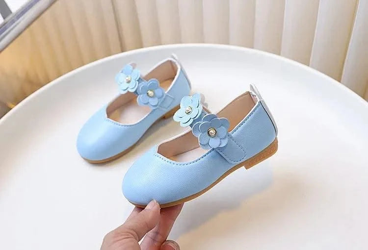 Spring Autumn Little Girls Ballet Shoes Sweet Chic Kids Fashion Princess Leather Shoes Causal Versatile Children's Flats Soft